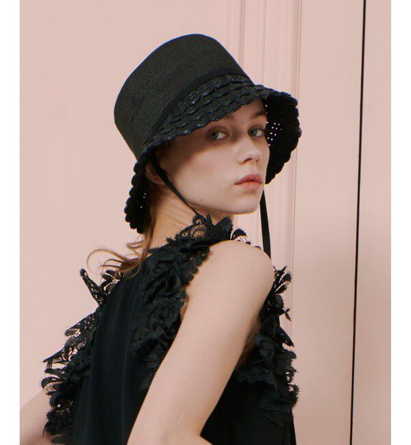 LOULOU WILLOUGHBY「【LOULOU WILLOUGHBY】スカラップブリムバケットハット」|ハット|