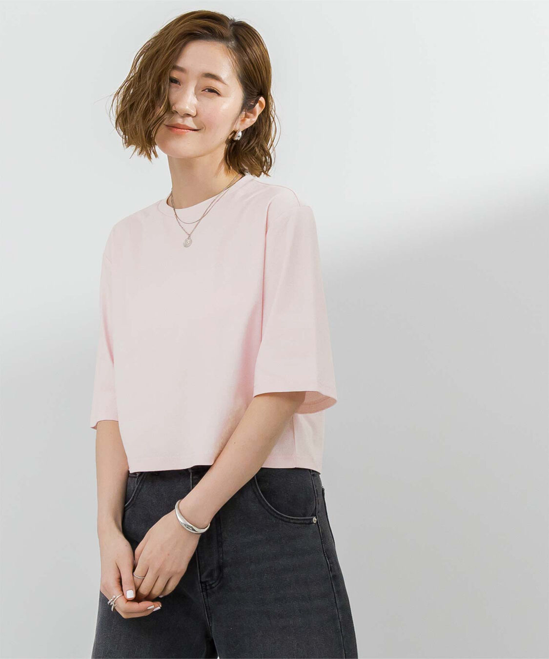 ur's「汗染み防止クロップドTシャツ」|Tシャツ・カットソー|