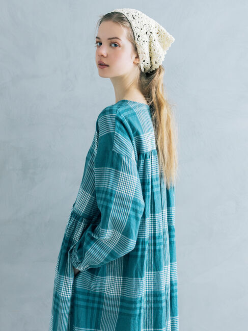 Samansa Mos2「【Cross&times;Linen】ギャザーワンピース」|ワンピース|