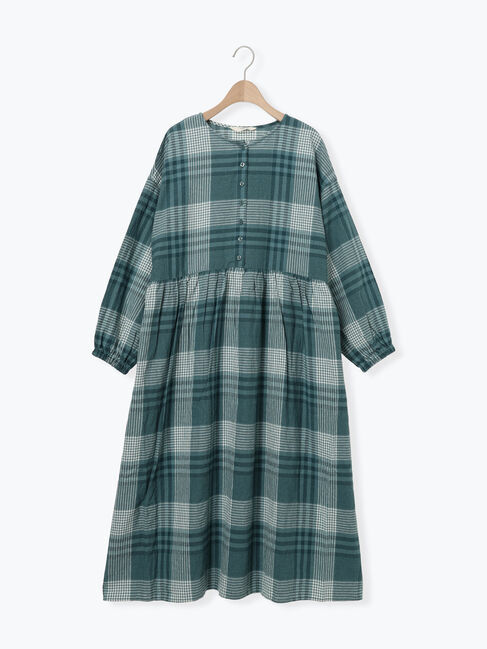 Samansa Mos2「【Cross&times;Linen】ギャザーワンピース」|ワンピース|
