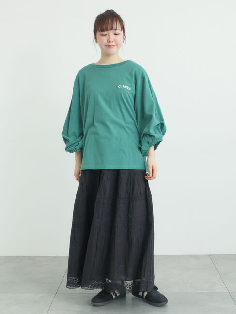 Samansa Mos2「袖タックTシャツ」|Tシャツ・カットソー|