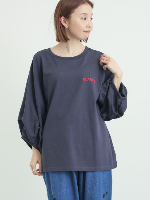 Samansa Mos2「袖タックTシャツ」|Tシャツ・カットソー|