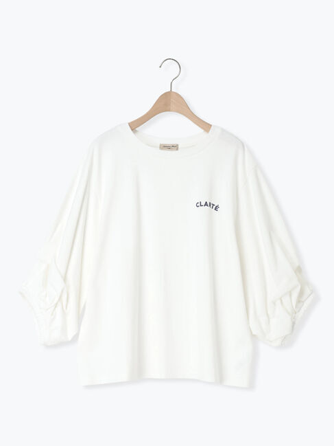 Samansa Mos2「袖タックTシャツ」|Tシャツ・カットソー|