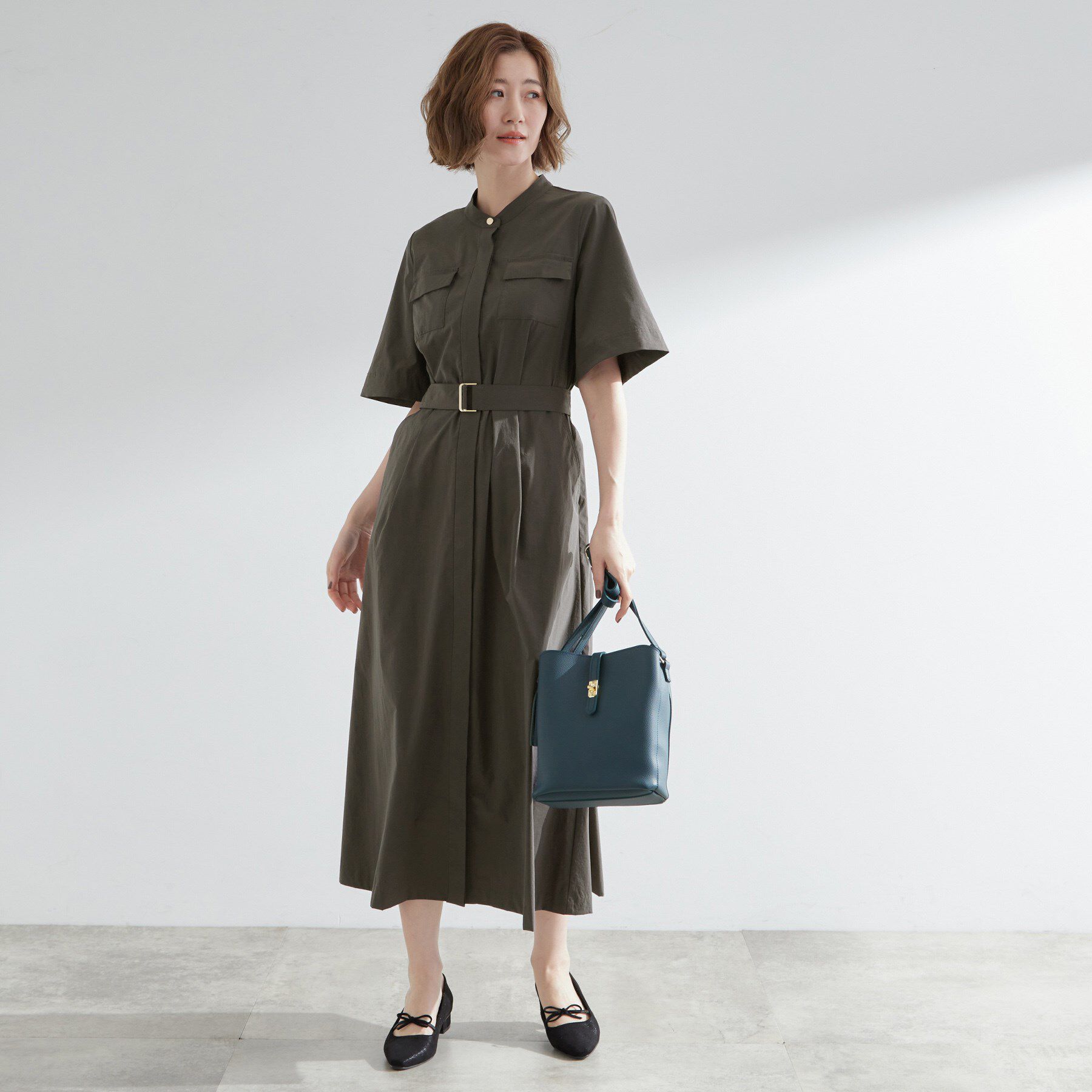 grove「軽やかに決まる　ワークシャツワンピース」|ワンピース|