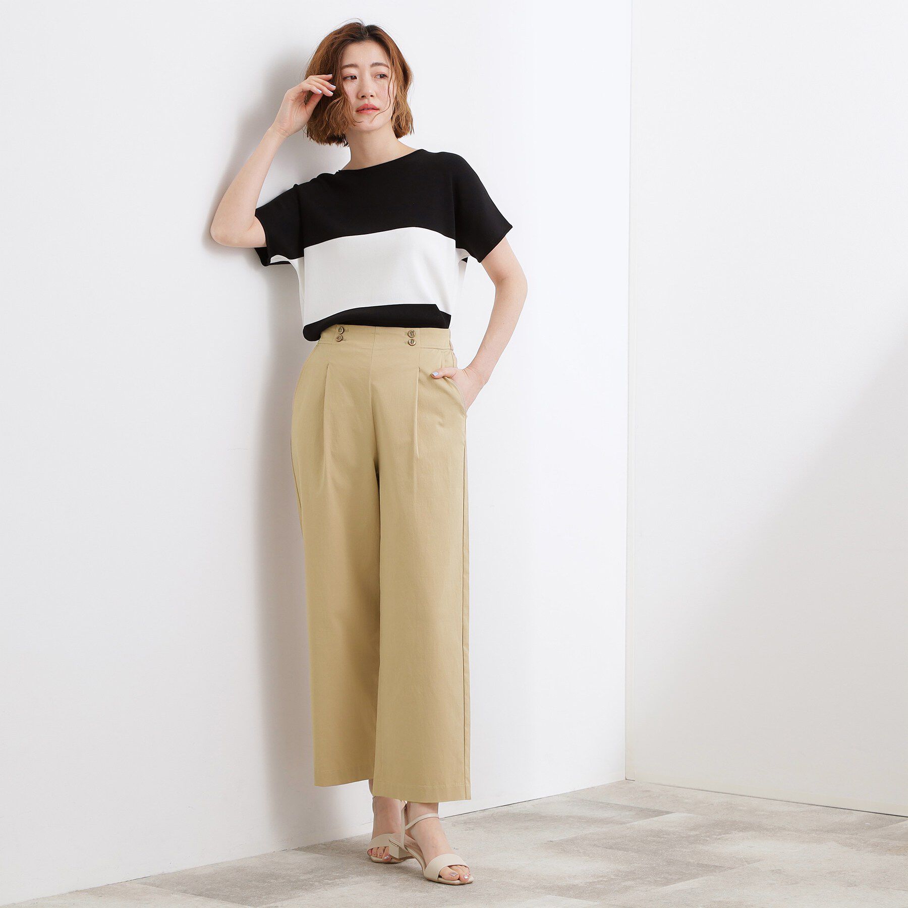 grove「【シリーズ累計13万枚/UVケア】ハイパーストレッチ ワイドクロップドパンツ」|その他|