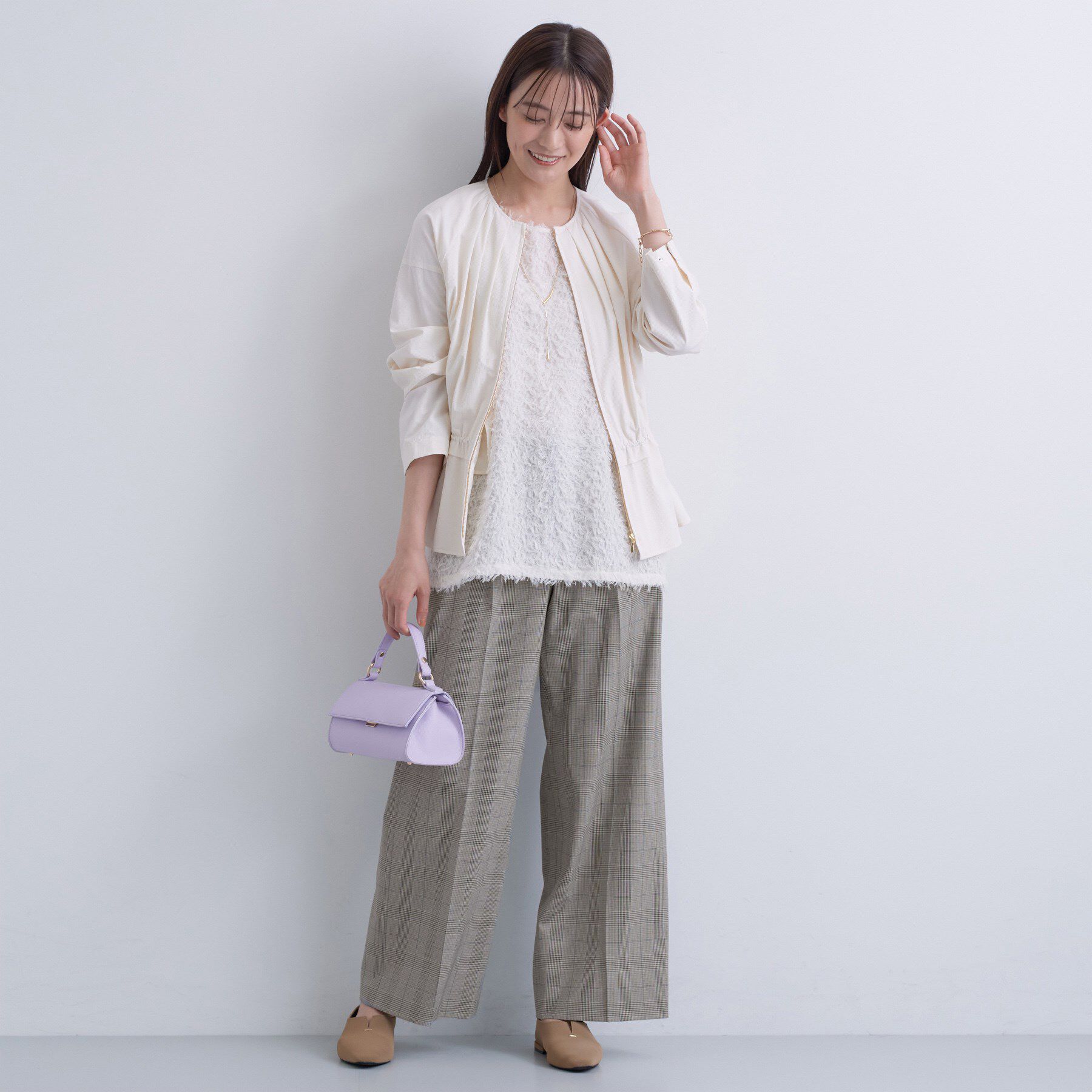 INDIVI「【褒められパンツ】ワンタックワイドパンツ」|その他|