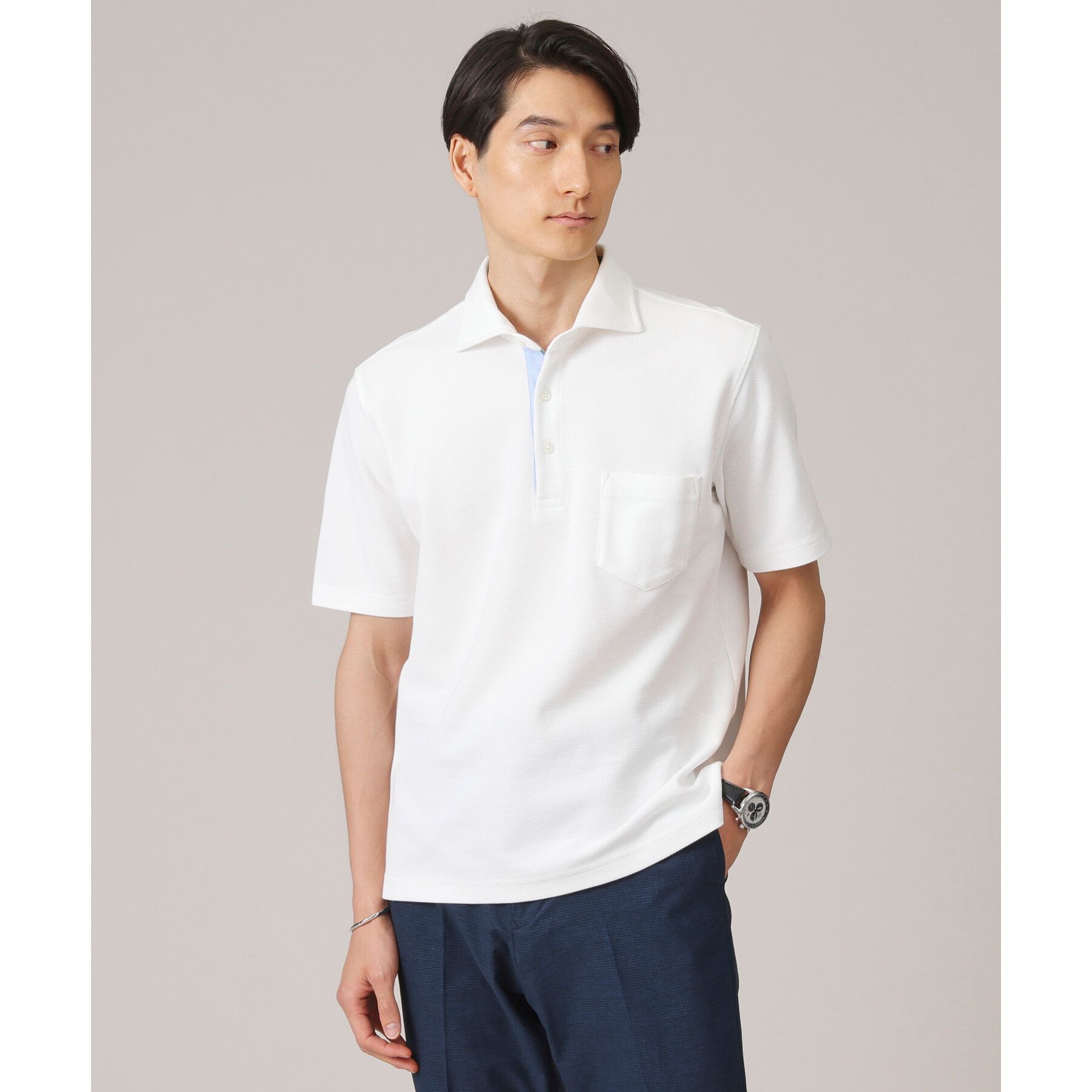 TAKEO KIKUCHI「【抗菌防臭／9色5サイズ展開】ハニカムメランジ ポロシャツ」|ポロシャツ|