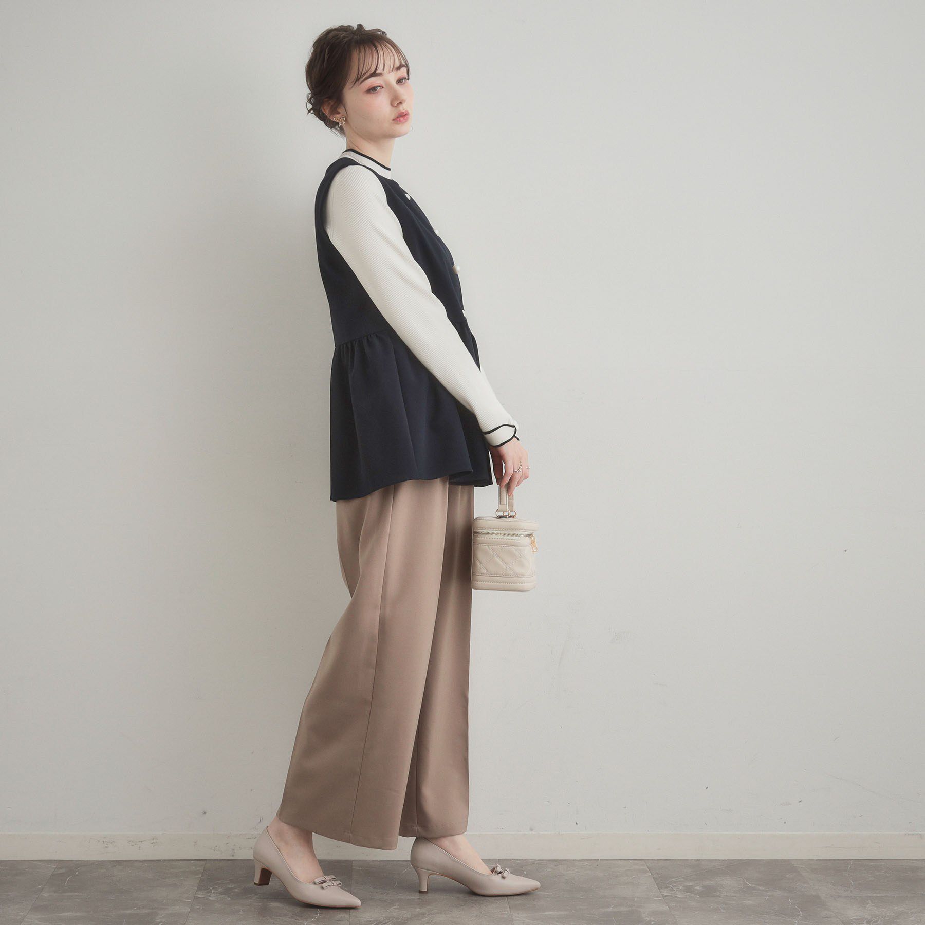 Couture broach「【ハレの日・通勤】TRダブルクロスジレ」|ベスト・ジレ|