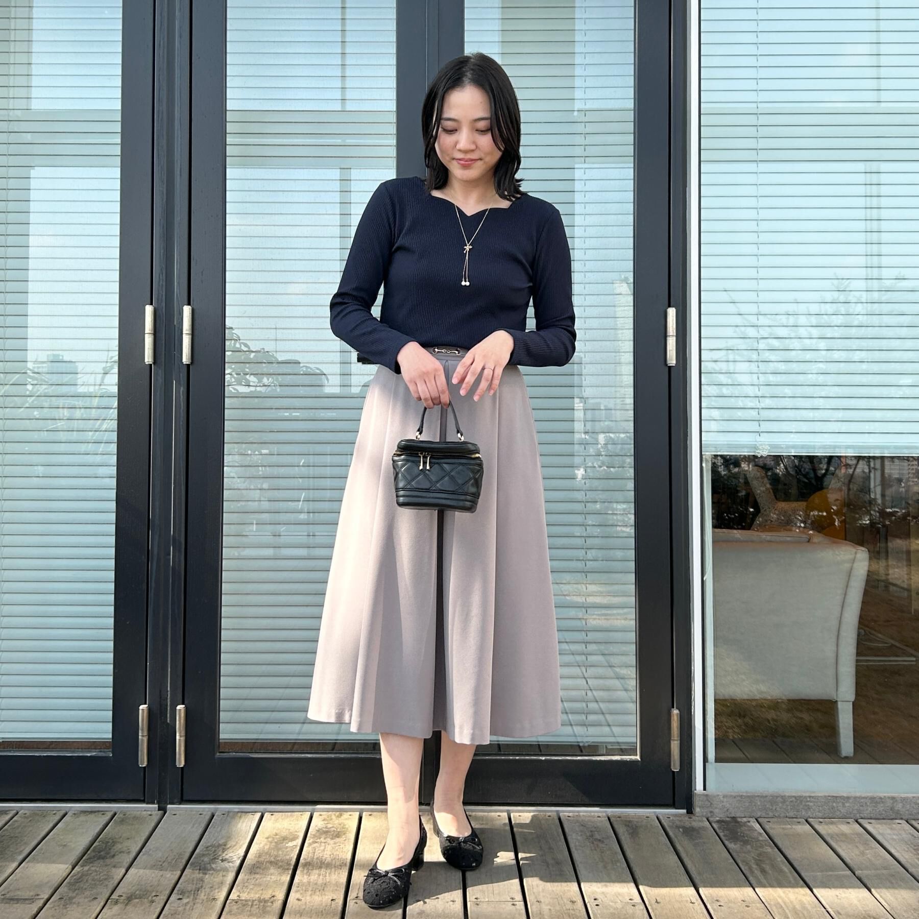 Couture broach「【洗える】ハートネック テレコプルオーバー」|Tシャツ・カットソー|