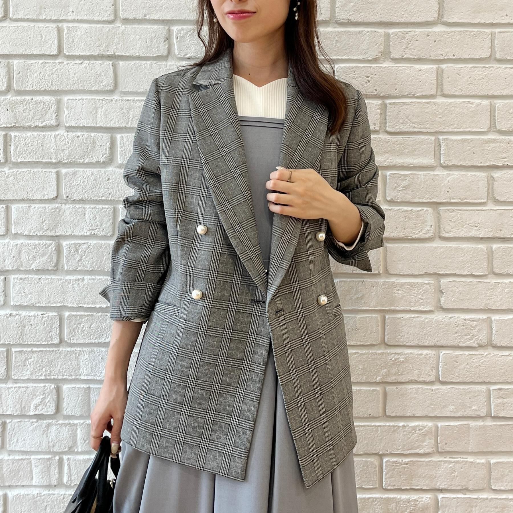 Couture broach「【マシンウォッシャブル・イージーケア】パール風釦テーラードジャケット【毛玉になりにくい・セットアップ」|テーラードジャケット|
