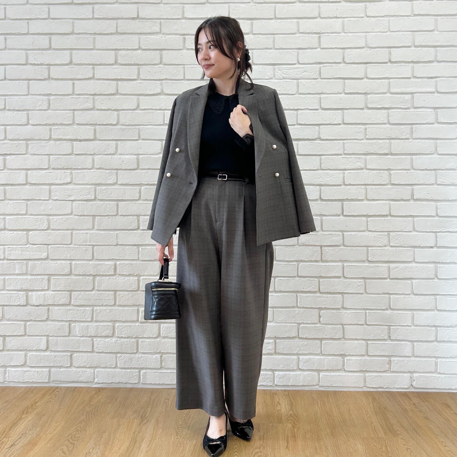 Couture broach「【マシンウォッシャブル・イージーケア】パール風釦テーラードジャケット【毛玉になりにくい・セットアップ」|テーラードジャケット|