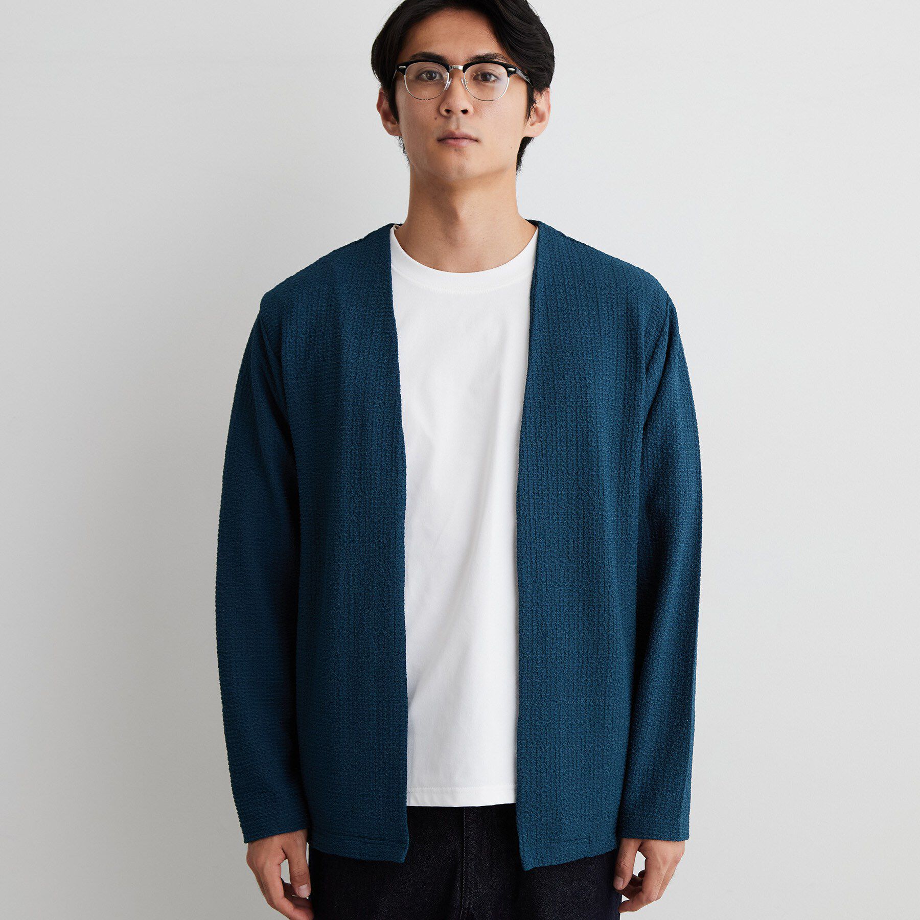 THE SHOP TK「【2点セット／洗濯機OK】長袖カーディガン+半袖Tシャツ」|カーディガン|