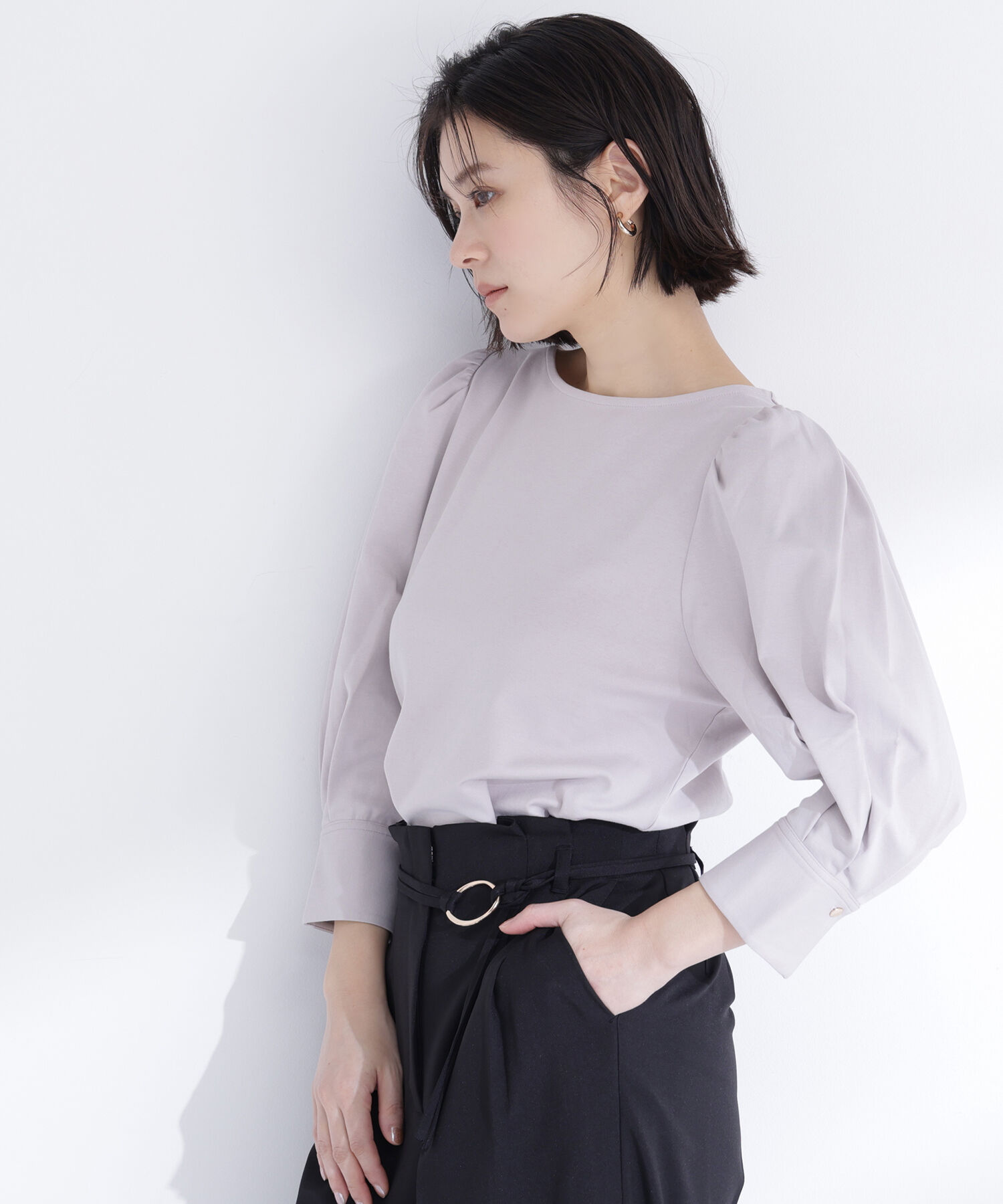  「パフスリーブカットソートップス」|Tシャツ・カットソー|