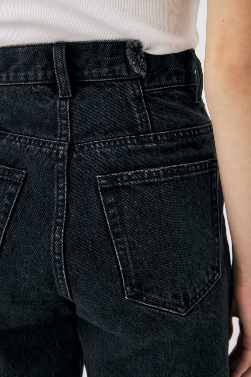MOUSSY「CROSS WAIST ハーフパンツ」|デニム|