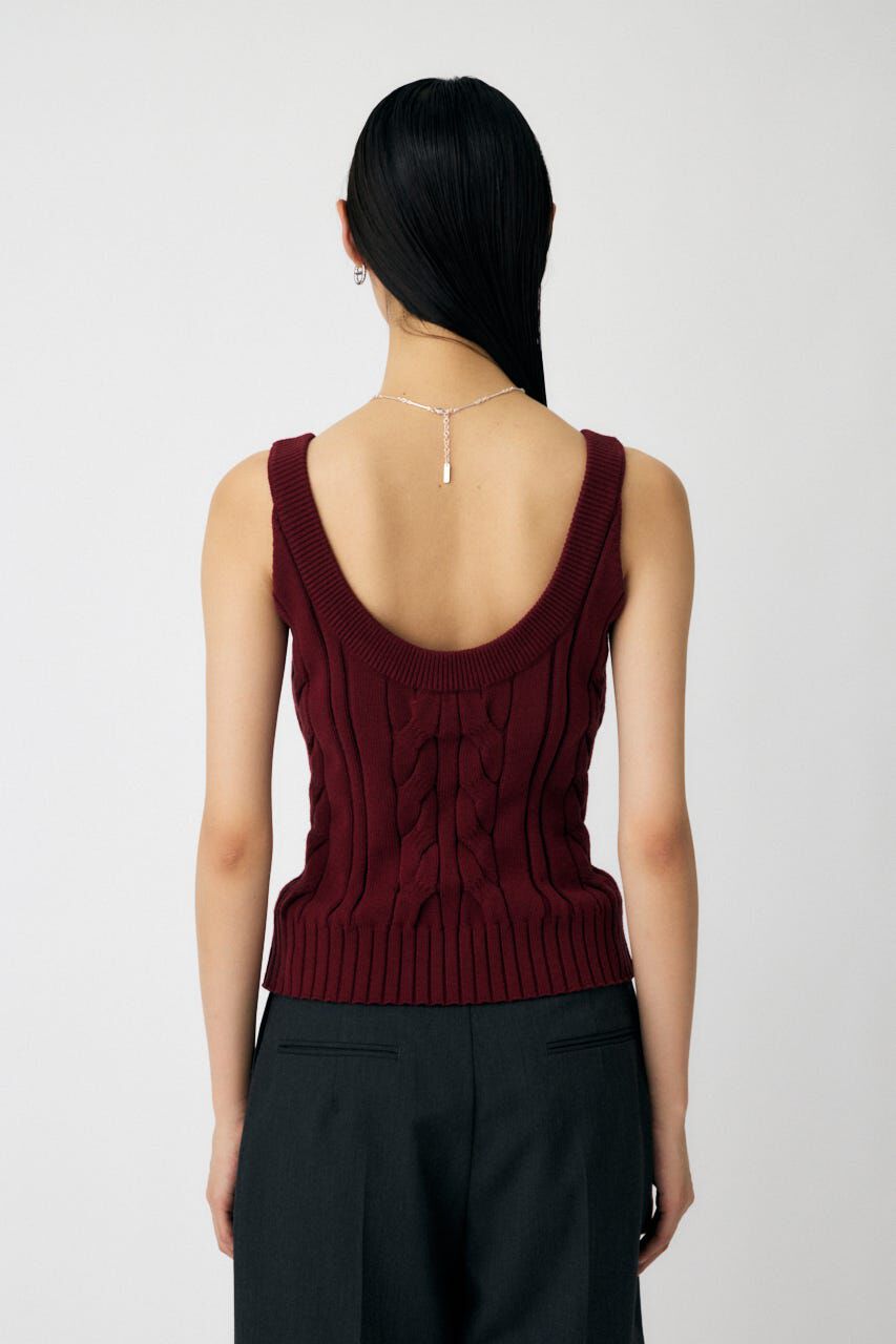 MOUSSY「CABLE KNIT キャミソール」|キャミソール|