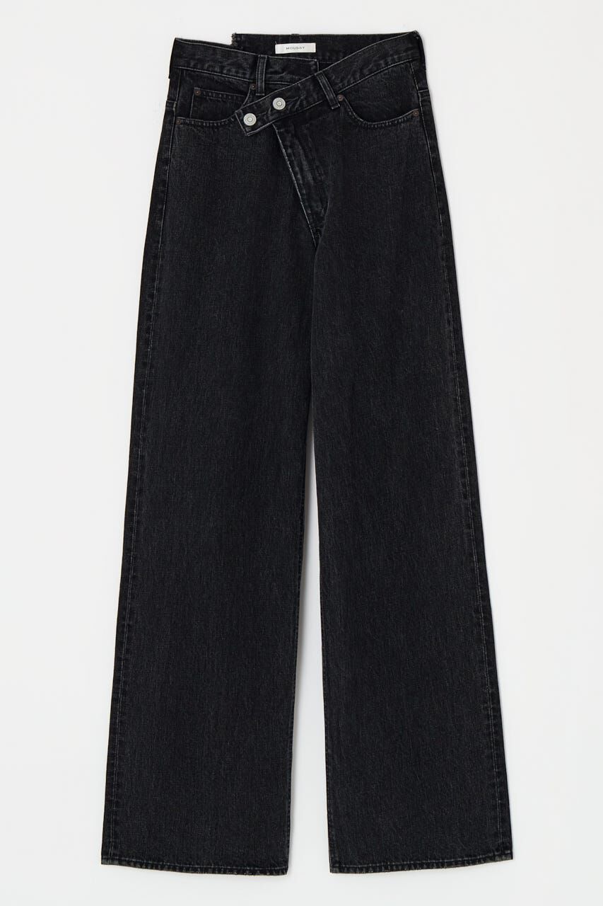 MOUSSY「CROSS WAIST WIDE ストレート」|デニム|