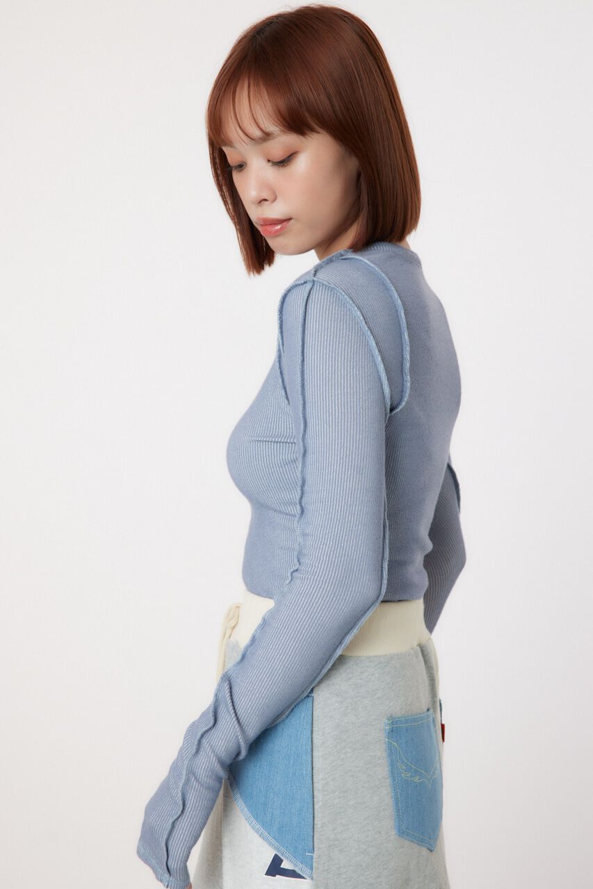 RODEO CROWNS「STITCH SLIM リブトップス」|Tシャツ・カットソー|