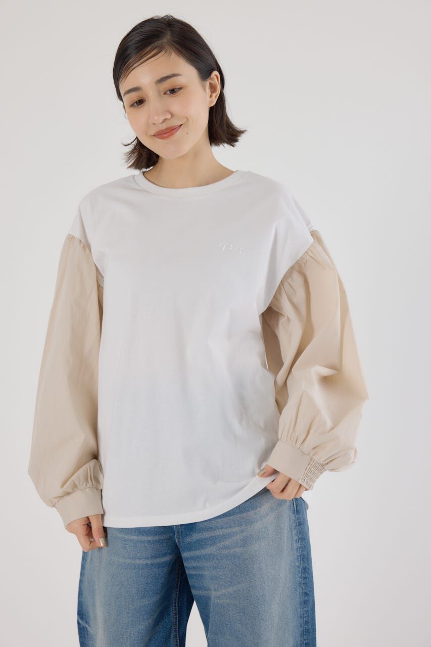 RODEO CROWNS「ドッキングアームバルーントップス」|Tシャツ・カットソー|O/WHT1