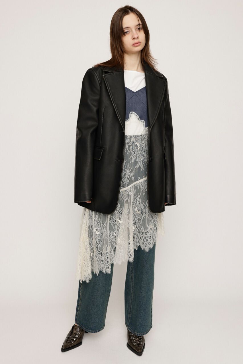 SLY「VINTAGE F／LEATHER TAILORED ジャケット」|その他|