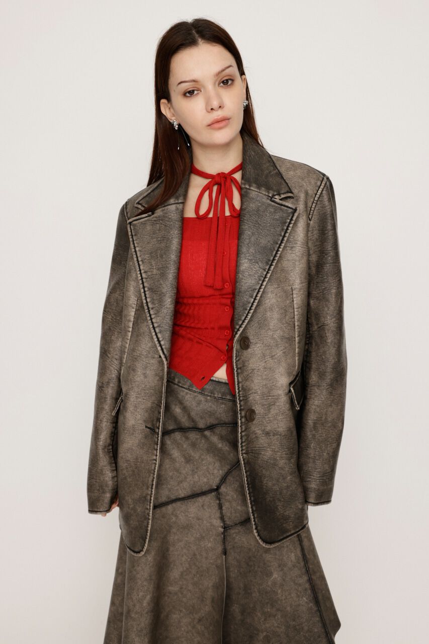 SLY「VINTAGE F／LEATHER TAILORED ジャケット」|その他|