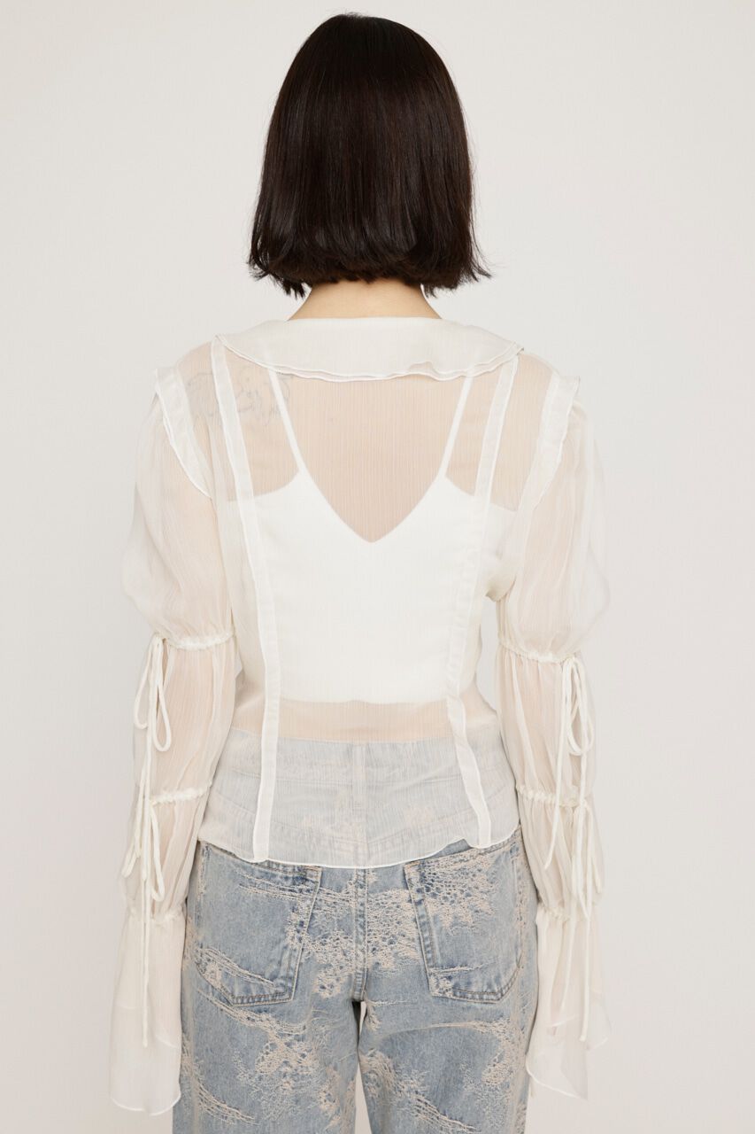 SLY「BLEEDING SHEER DUMPLING ブラウス」|シャツ・ブラウス|