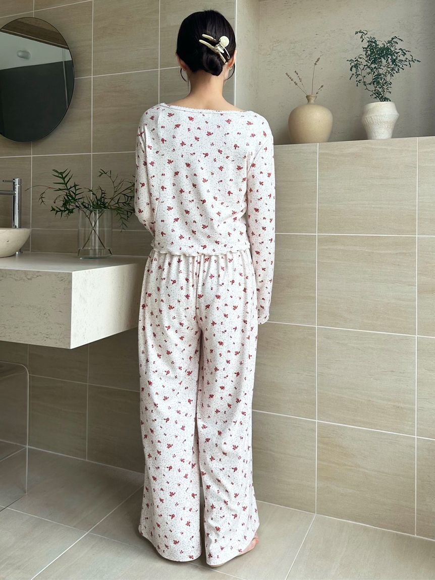 SNIDEL HOME「ポインテールプリントロングパンツ」|ルームウェア|