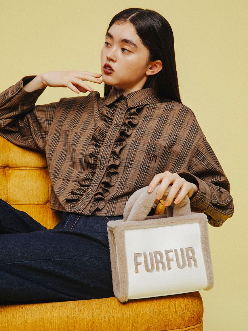 FURFUR「ロゴ刺繍フリルシャツ」|シャツ・ブラウス|CHECK
