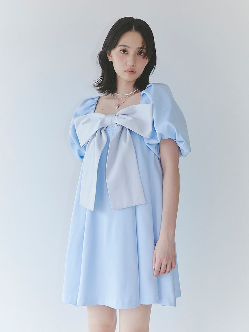 FURFUR「【限定カラー】ビッグリボンミニドレス」|ドレス|