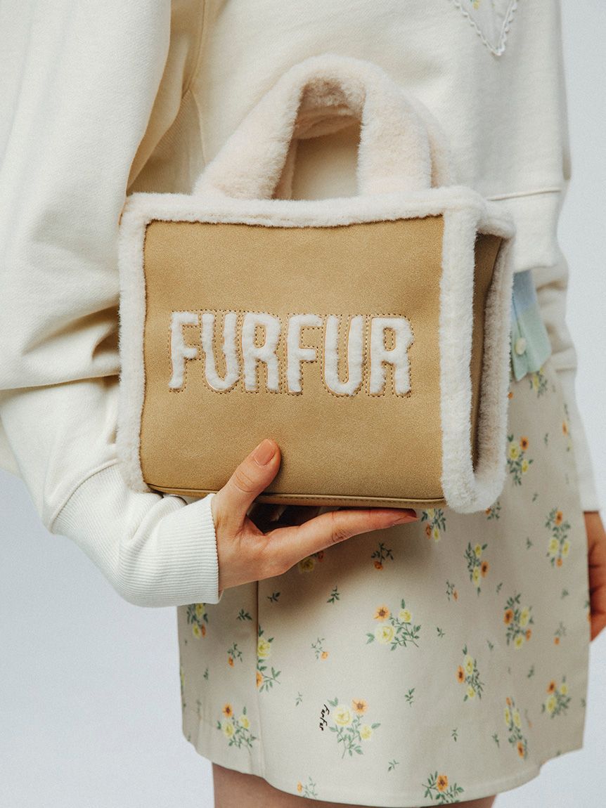 FURFUR「【WEB・一部店舗限定カラー】ムートンロゴトートバッグ」|トートバッグ|BEG
