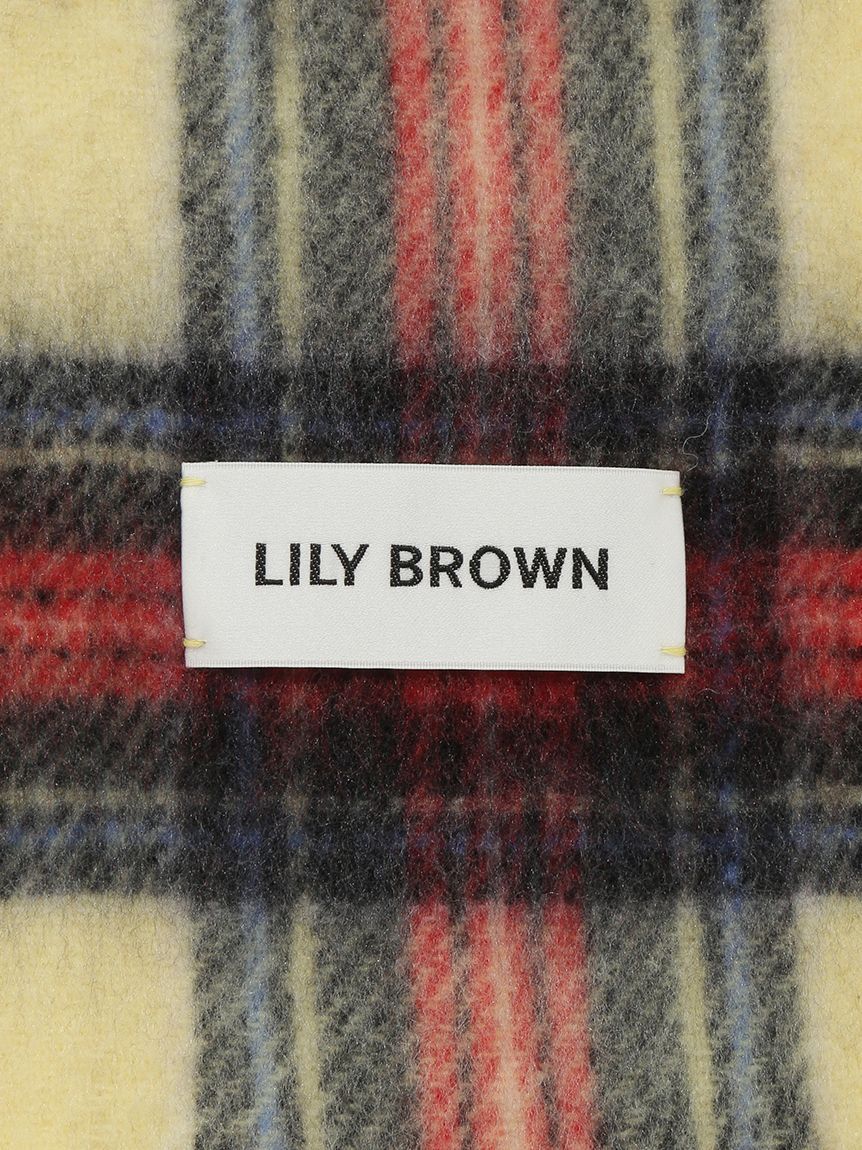 LILY BROWN「シャギーチェックストール」|マフラー|