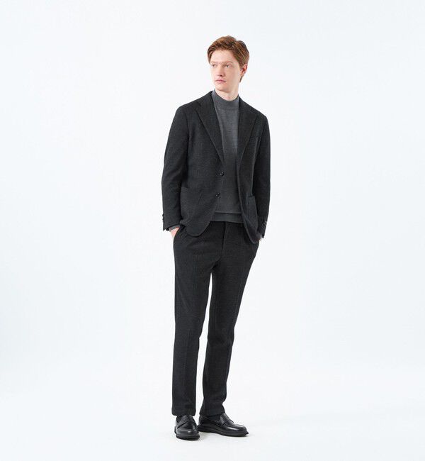 MACKINTOSH PHILOSOPHY「テーラードジャージーワンタックテーパードパンツ EMMETEXダイアゴナルジャージー」|スラックス|