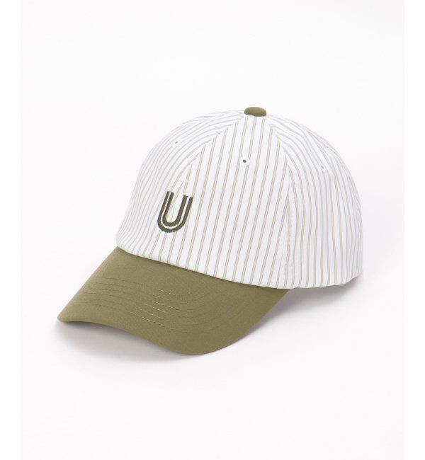 ikka「UNIVERSAL OVERALL ユニバーサルオーバーオール ストライプキャップ」|その他|カーキ