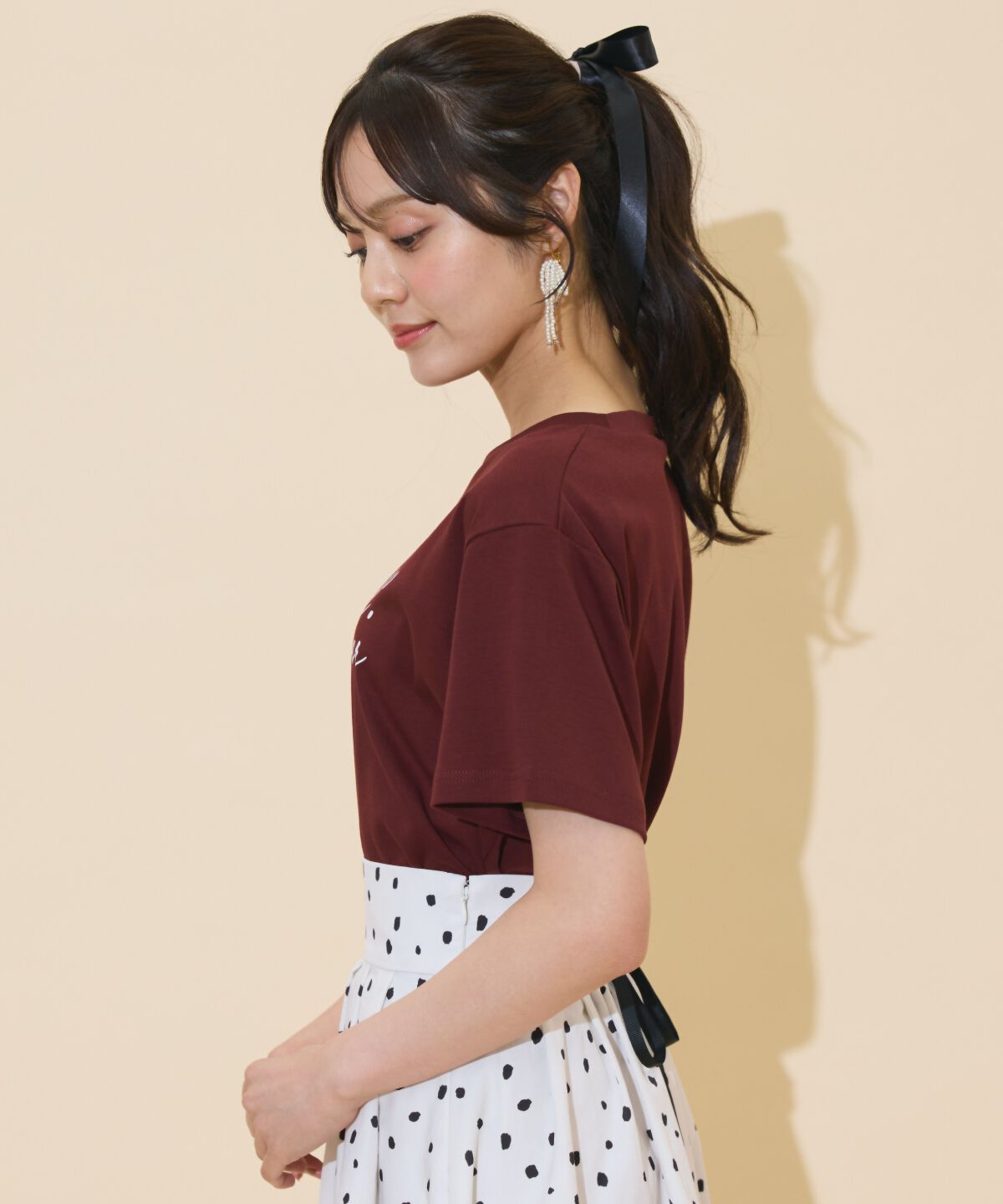 WILLSELECTION「ドロップショルダーロゴTシャツ」|Tシャツ・カットソー|