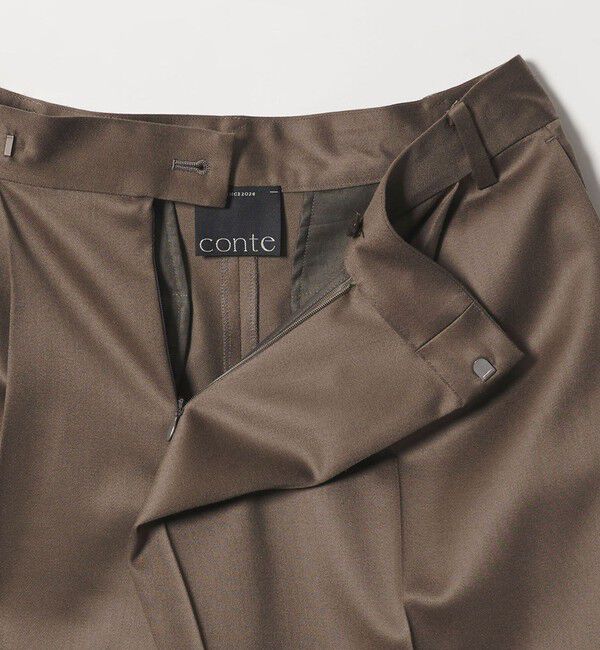 conte「＜conte＞アシンメトリー タック ハーフパンツ」|キュロット|
