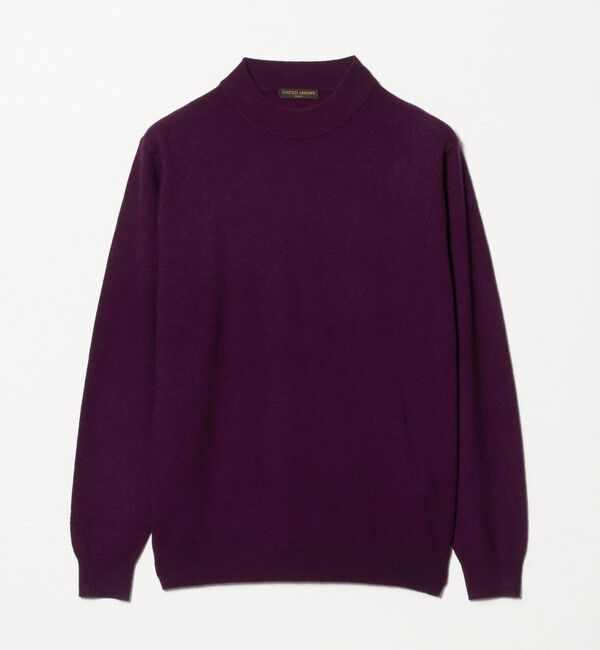 UNITED ARROWS「ウール/カシミヤ/シルク モックネック ニット」|ニット・セーター|PURPLE
