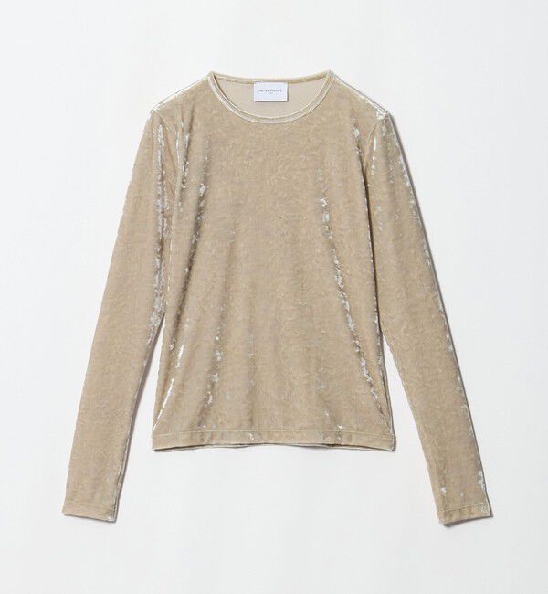 UNITED ARROWS「ベロア クルーネック ロングスリーブ Tシャツ」|Tシャツ・カットソー|BEIGE