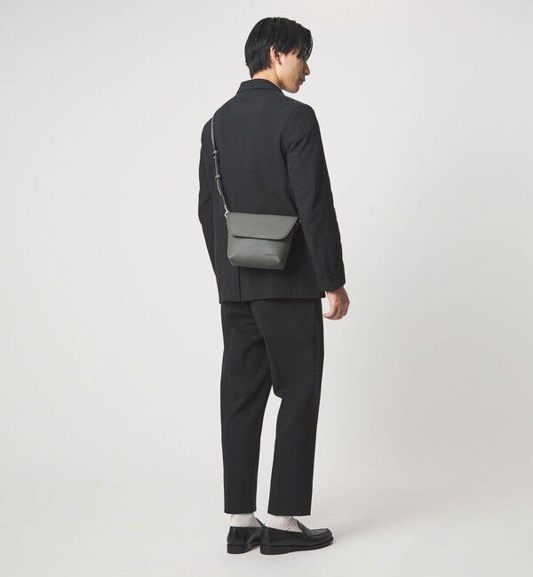 UNITED ARROWS green label relaxing「シボ レザーライク フラップ ショルダーバッグ」|ショルダー・メッセンジャー|