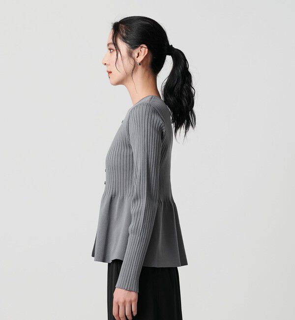 BEAUTY&YOUTH UNITED ARROWS「【WEB限定 Wardrobe DAILY MINIMAL】ペプラム2WAY リブニットプルオーバー ウォッシャブル」|ニット・セーター|