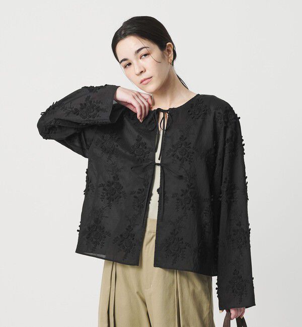 BEAUTY&YOUTH UNITED ARROWS「セルロースナイロン エンブロイダリーシャツ 2WAY」|シャツ・ブラウス|