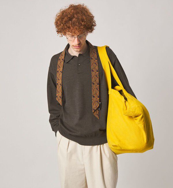 STEVEN ALAN「＜Steven Alan＞ メランジ ウール オープン ニット 2B ポロシャツ」|ニット・セーター|
