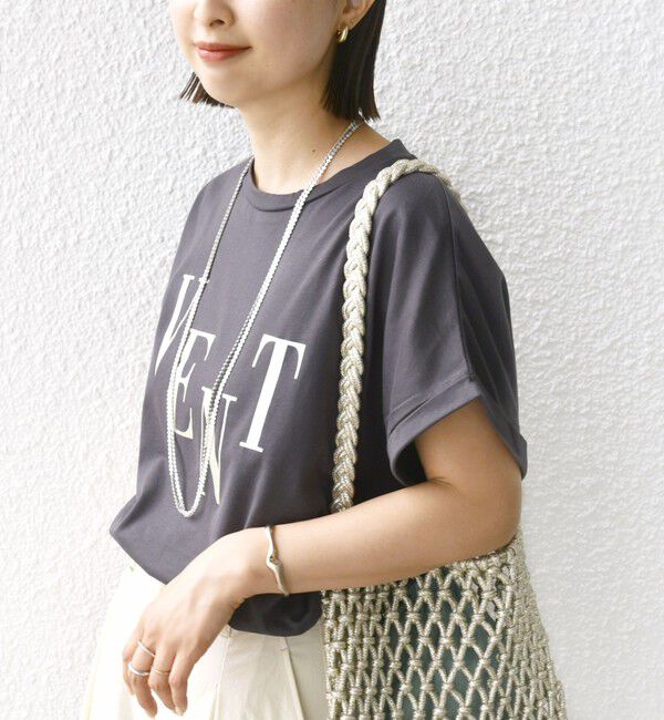 SHIPS for women「ローズペトール 半袖 プリント TEE」|Tシャツ・カットソー|
