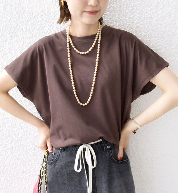 SHIPS for women「〈接触冷感〉ポンチ ドルマン TEE」|Tシャツ・カットソー|