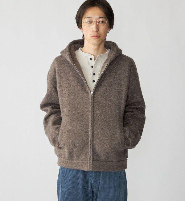 SHIPS「City Ambient Products: シャギー フリース ジップ パーカー」|パーカー|グレー