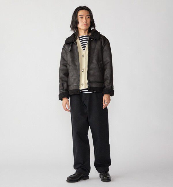 SHIPS「BENCH MARKING SHIRTS: フェイク ムートン B3 ブルゾン」|その他|