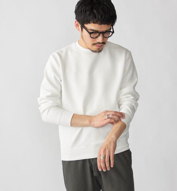 SHIPS「SHIPS: 膨れジャカード ロングスリーブ」|Tシャツ・カットソー|