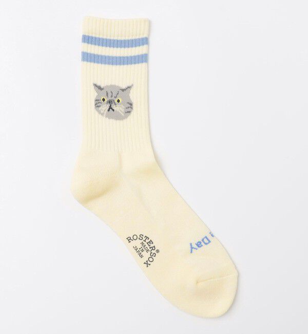 SHIPS「ROSTER SOX: CAT」|ソックス|イエロー