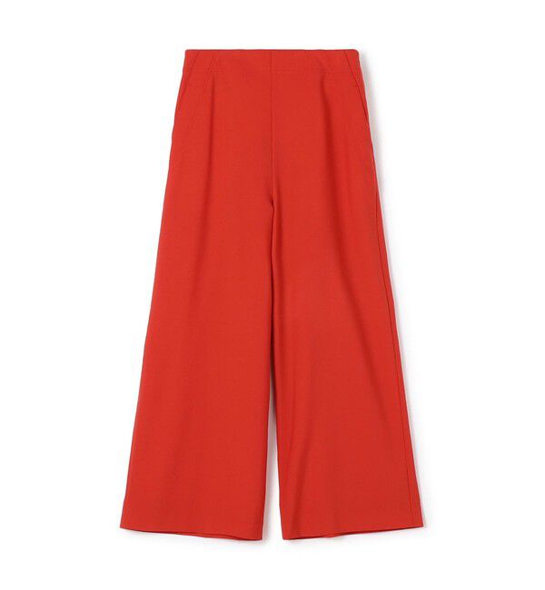 MACPHEE「ウールポリエステルストレッチ ワイドクロップドパンツ」|その他|33 レッド