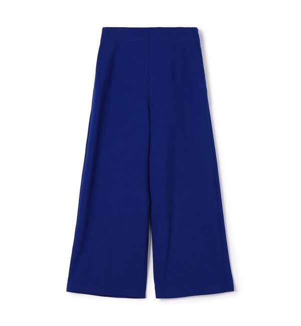 MACPHEE「ウールポリエステルストレッチ ワイドクロップドパンツ」|その他|65 ブルー