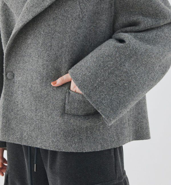GALERIE VIE「ヘリンボーンダブルフェイス コクーンシルエットショートコート」|その他|