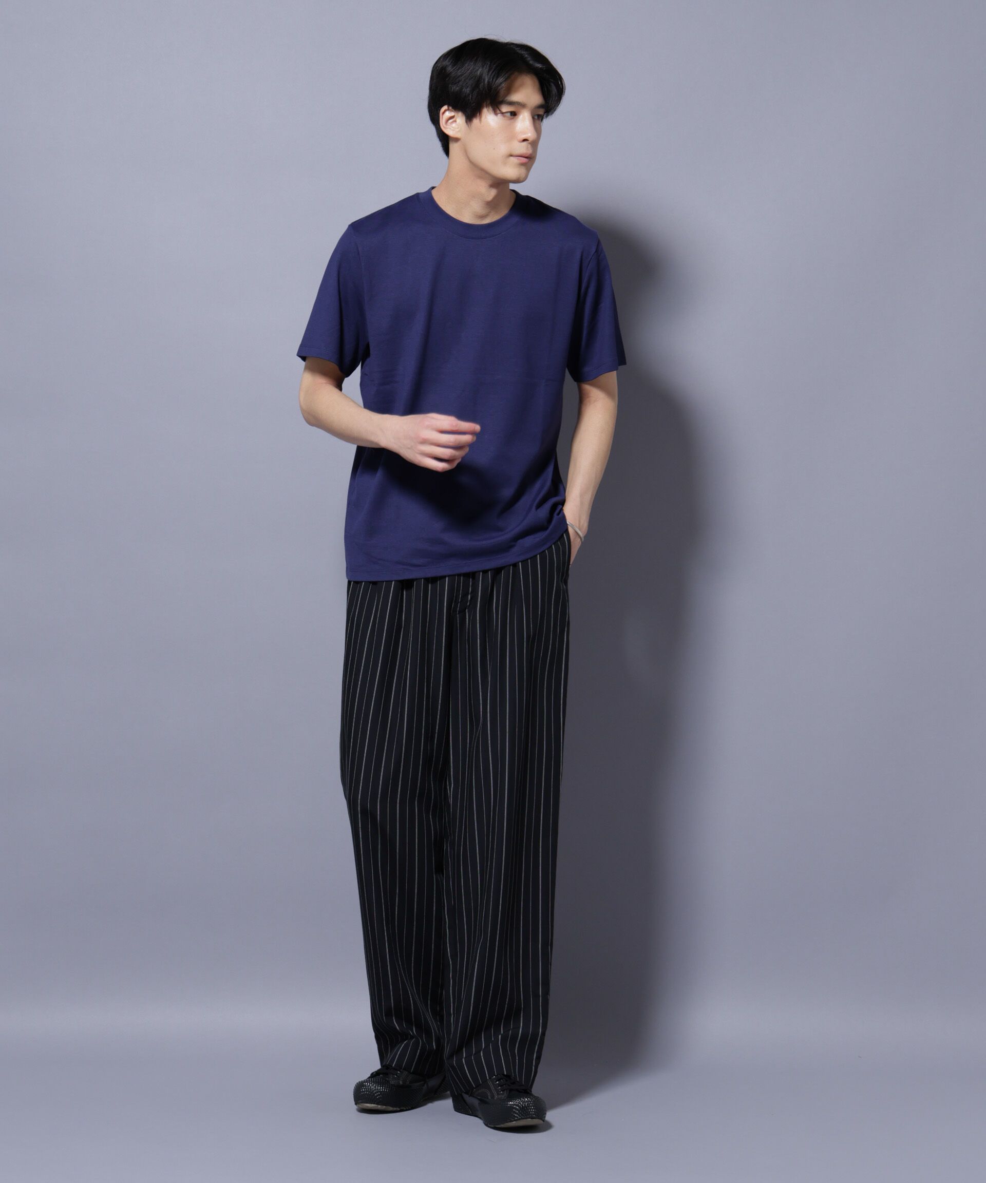 nano･universe「Anti Soaked(R) 汗染み防止 クルーネック レギュラーシルエットTシャツ」|Tシャツ・カットソー|